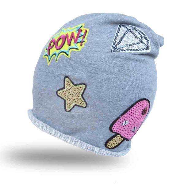 Sonia Originelli Beanie Mütze Patch Aufnäher Diamant Eis trend Baumwolle