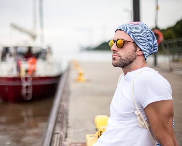 Sonia Originelli Beanie Mütze "Stern Maritim" Streifen Jersey Unisex