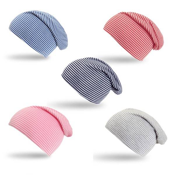Sonia Originelli Beanie Mütze "Streifen UNI" Maritim Gestreift Jersey