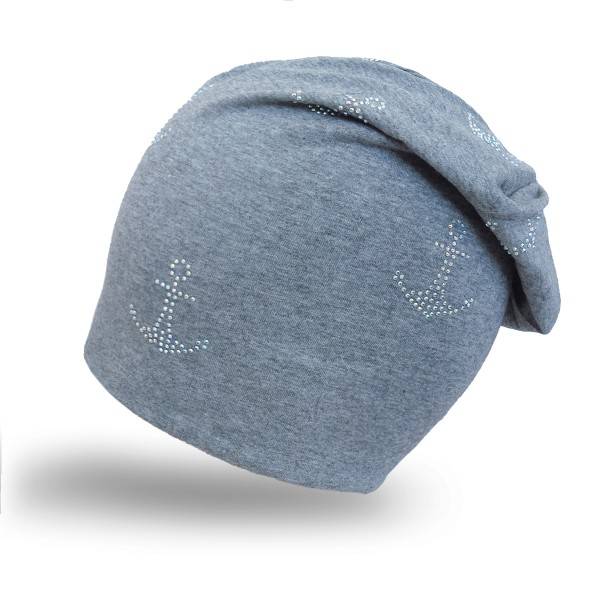 Sonia Originelli Beaniemütze "Mini Anker" Strasssteine maritim elastisch angenehm weich
