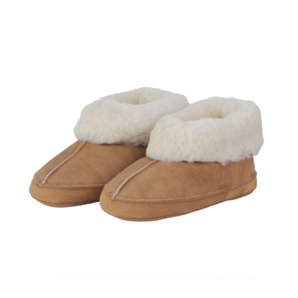 Sonia Originelli Beige Hüttenhausschuh Lammfell Schaffell Leder XXL Fellkranz