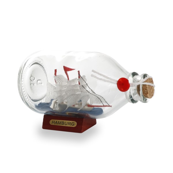 Sonia Originelli Buddelschiff Flaschenschiff "Hamburg" Rumflasche 14cm