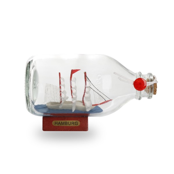 Sonia Originelli Buddelschiff Flaschenschiff "Hamburg" Rumflasche 14cm
