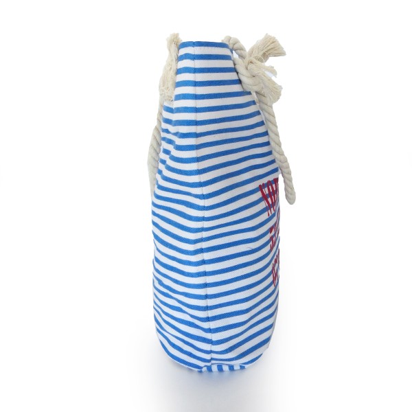 Sonia Originelli City Shopper "Norderney" Maritim Gestreift Koordinaten Canvas