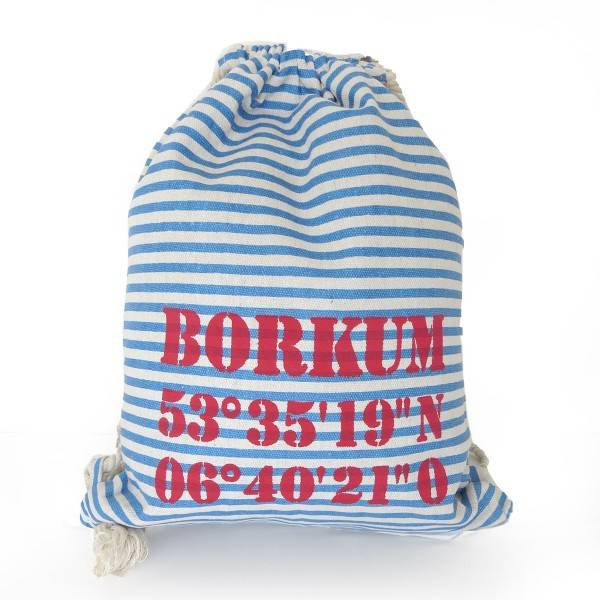 Sonia Originelli City-Turnbeutel "Borkum" Maritim Strand Beach Rucksack