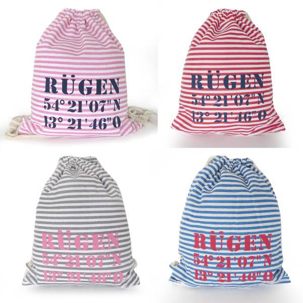 Sonia Originelli City-Turnbeutel "Rügen" Maritim Strand Beach Rucksack