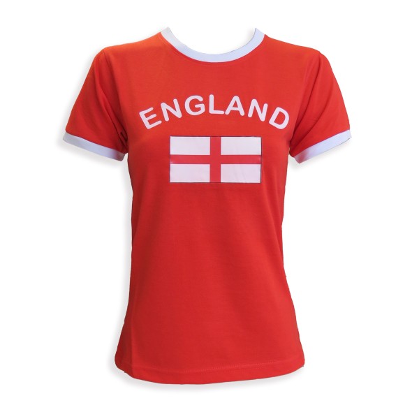 Sonia Originelli Damen Fan-Shirt "England" Fußball WM EM Frauen T-Shirt kurz und tailliert