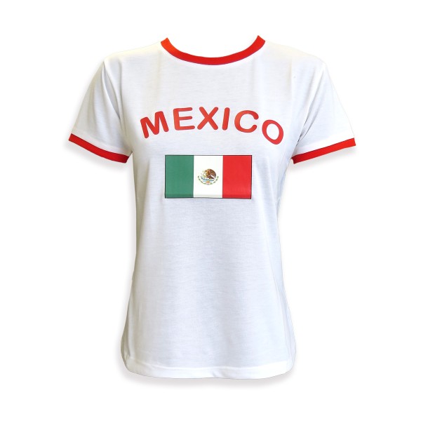 Sonia Originelli Damen Fan-Shirt "Mexiko" Mexico Fußball WM EM Frauen T-Shirt kurz und tailliert