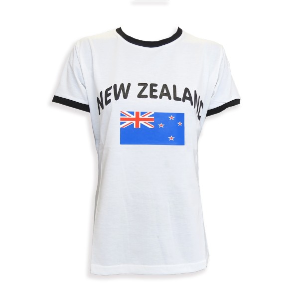 Sonia Originelli Damen Fan-Shirt "Neuseeland" New Zealand Fußball WM EM Frauen T-Shirt kurz und tailliert