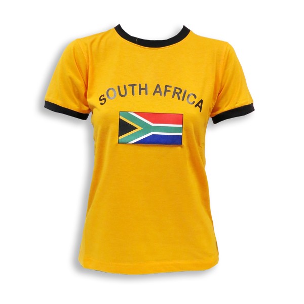 Sonia Originelli Damen Fan-Shirt "Südafrika" South Africa Fußball WM EM Frauen T-Shirt kurz und tailliert