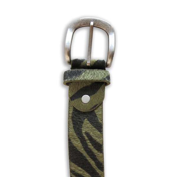 Sonia Originelli Damengürtel "Zebra" Felloptik Tier Print Animal Gürtel Streifen