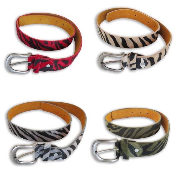 Sonia Originelli Damengürtel "Zebra" Felloptik Tier Print Animal Gürtel Streifen