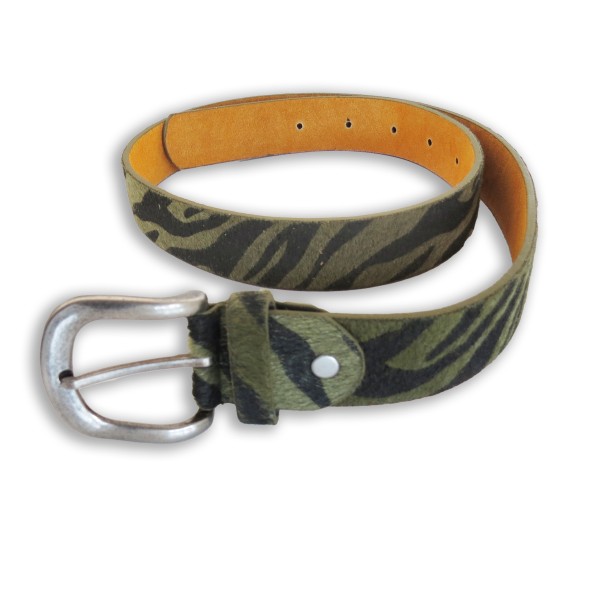 Sonia Originelli Damengürtel "Zebra" Felloptik Tier Print Animal Gürtel Streifen