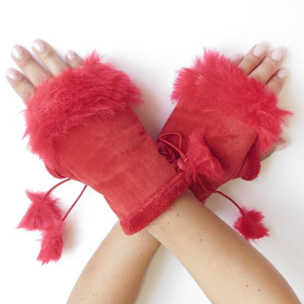 Sonia Originelli Damenhandschuhe Fingerlos Wuschel Kunstfell Handstulpe Sonia Originelli Damenhandschuhe Fingerlos Wuschel Kunstfell Handstulpe