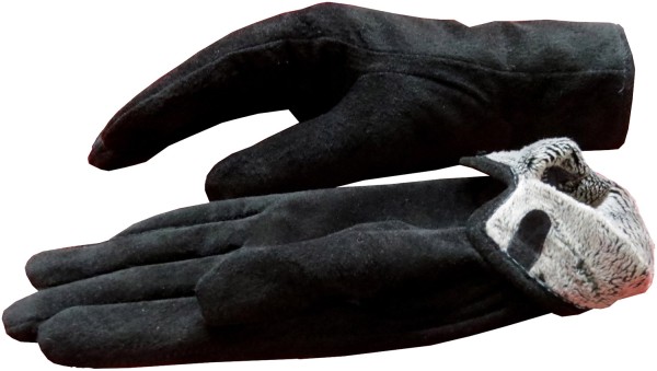 Sonia Originelli Damenhandschuhe Leder Schmal Winter Finger Gefüttert