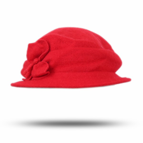 Sonia Originelli Damenhut Wolle Blumenapplikation Winter Mütze