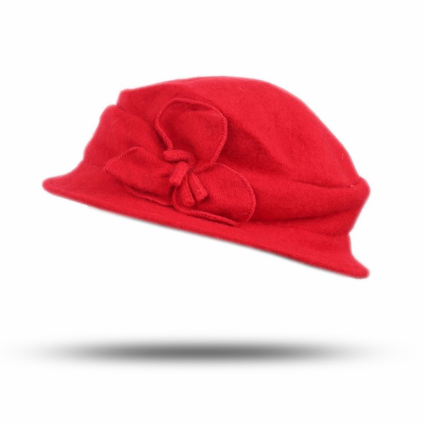 Sonia Originelli Damenhut Wolle Blumenapplikation Winter Mütze