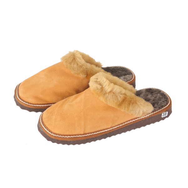 Sonia Originelli Damenpantoffel Schuhe Schaf Lammfell EVA Sohle Leder