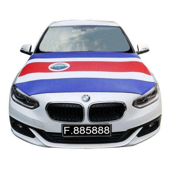 Sonia Originelli EM Fußball "Costa Rica" Motorhauben Überzieher Auto Flagge Fahne