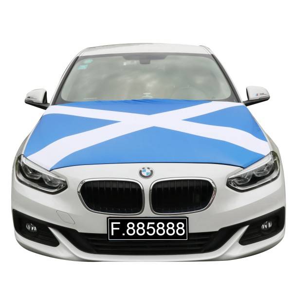 Sonia Originelli EM Fußball "Schottland" Scotland Motorhauben Überzieher Auto Flagge Fahne