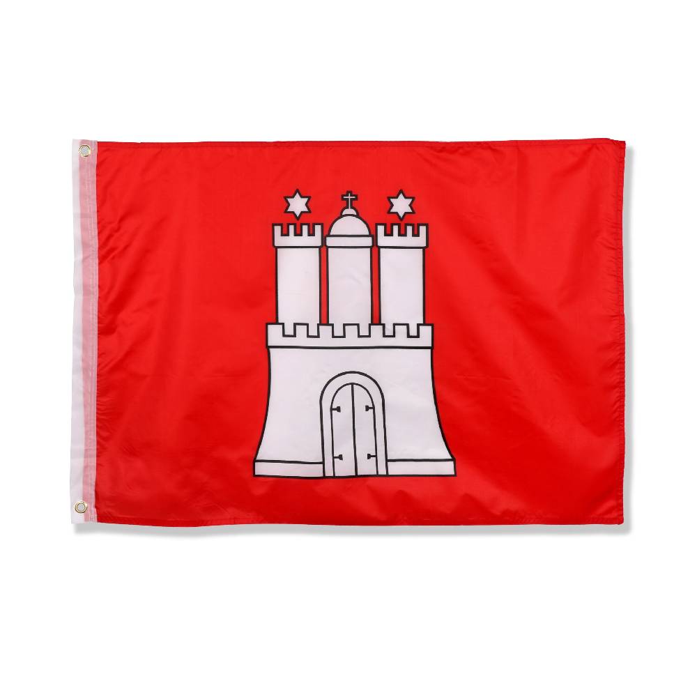 Sonia Originelli Fahne Flagge Hamburg rot weiss rot 50 x 70 cm