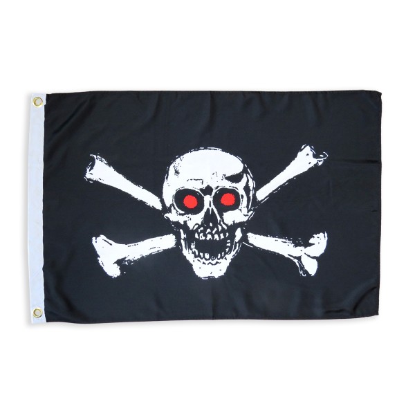 Sonia Originelli Fahne Flagge Pirat Totenkopf rote Augen 50 x 70 cm