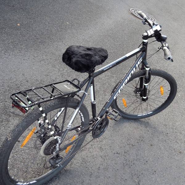 Sonia Originelli Fahrradsitzbezug Baumwolle Lammfell Bike Riemen
