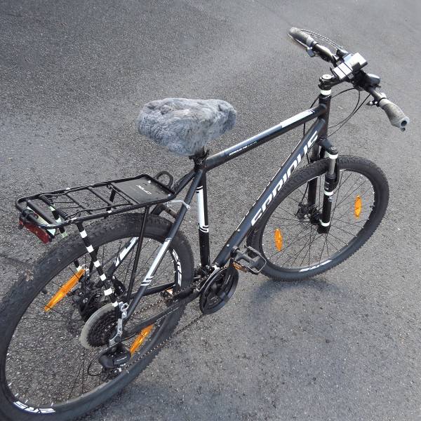 Sonia Originelli Fahrradsitzbezug Baumwolle Lammfell Bike Riemen