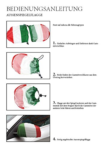 Sonia Originelli Fan-Paket-3 "Auto" WM Länder Fußball Flaggen Fahren Car