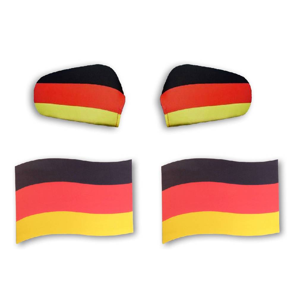 Sonia Originelli Fan-Paket EM "Deutschland" Germany Auto Außenspiegelflagge Magnete Fahren Fußball