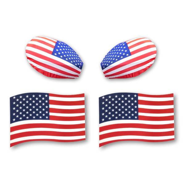 Sonia Originelli Fan-Paket EM "USA" America Amerika Auto Außenspiegelflagge Magnete Fahren Fußball