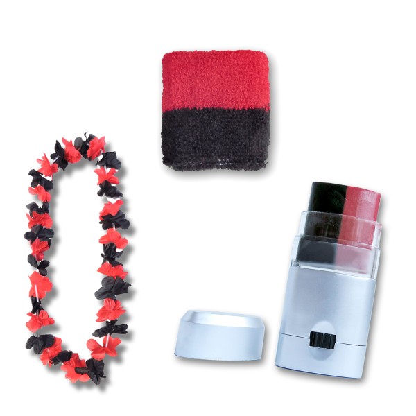 Sonia Originelli Fan-Paket Girls EM "Albanien" Albania Fußball Hawaiikette Schminke Schweißband