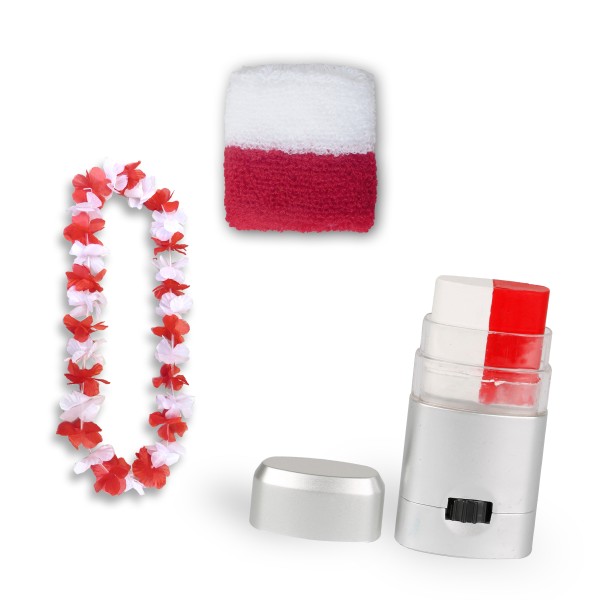 Sonia Originelli Fan-Paket Girls EM "England" Fußball Hawaiikette Schminke Schweißband