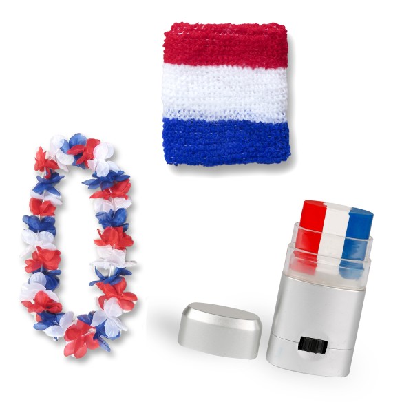 Sonia Originelli Fan-Paket Girls EM "Island" Iceland Fußball Hawaiikette Schminke Schweißband