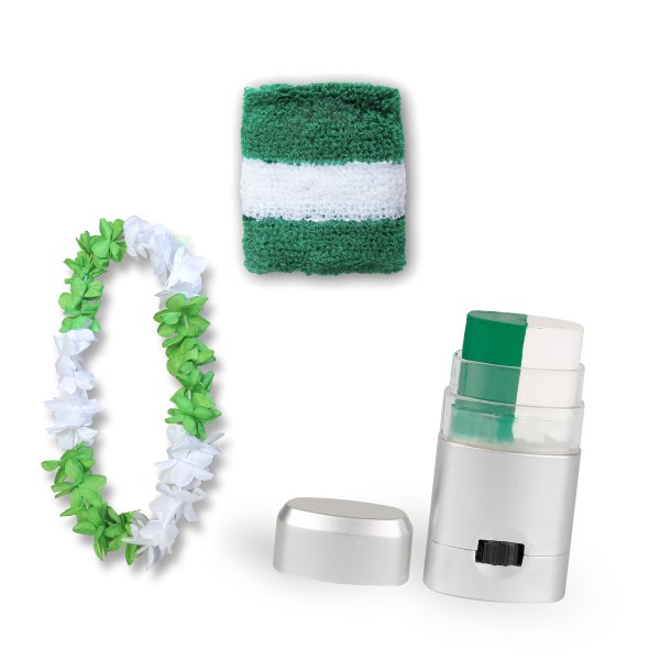 Sonia Originelli Fan-Paket Girls EM "Nigerien" Nigeria Fußball Hawaiikette Schminke Schweißband