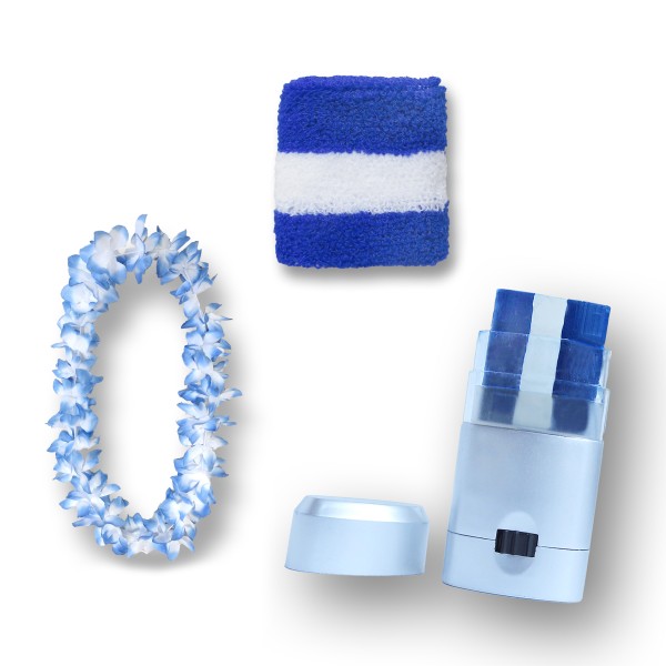 Sonia Originelli Fan-Paket Girls EM "Schottland" Fußball Hawaiikette Schminke Schweißband