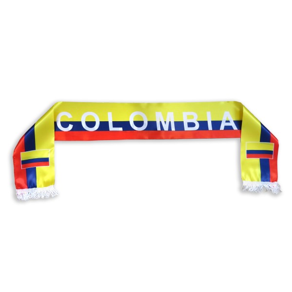 Sonia Originelli Fan-Paket "Kolumbien" Colombia WM EM Fußball Schal Hawaiikette Hut Schweissband Fahne Perücke