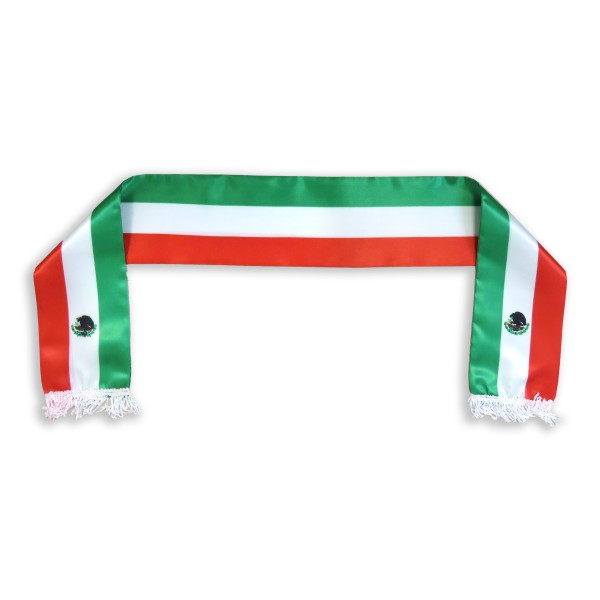 Sonia Originelli Fan-Paket "Mexiko" Mexico WM EM Fußball Schal Hawaiikette Hut Schweissband Fahne Flagge