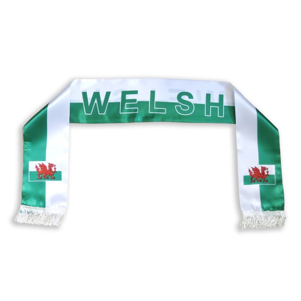 Sonia Originelli Fan-Paket "Wales" WM EM Fußball Schal Hawaiikette Hut Schweissband Fahne Perücke