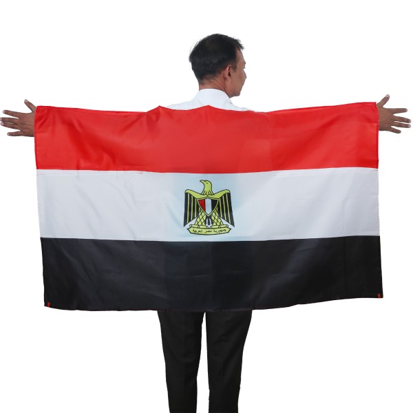 Sonia Originelli Fan Poncho "Ägypten" Egypt Umhang Flagge Fußball WM Länder Cape