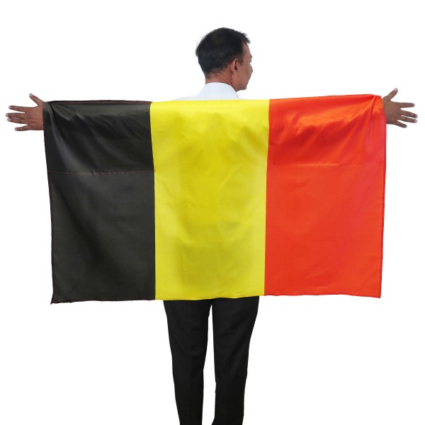 Sonia Originelli Fan Poncho "Belgien" Belgium Umhang Flagge Fußball WM Länder Cape