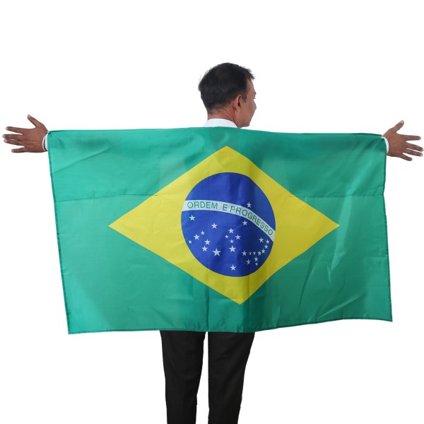 Sonia Originelli Fan Poncho "Brasilien" Brazil Brasil Umhang Flagge Fußball WM Länder Cape