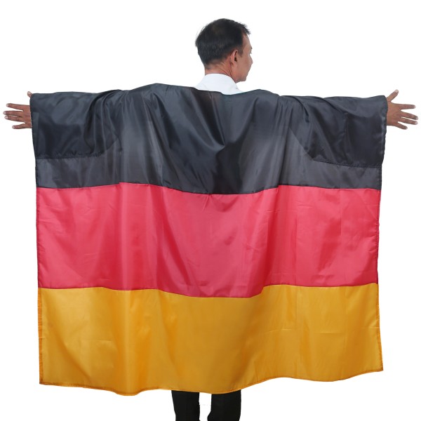 Sonia Originelli Fan Poncho "Deutschland" Germany Umhang Flagge Fußball WM Länder Cape