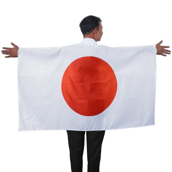 Sonia Originelli Fan Poncho "Japan" Umhang Flagge Fußball WM Länder Cape