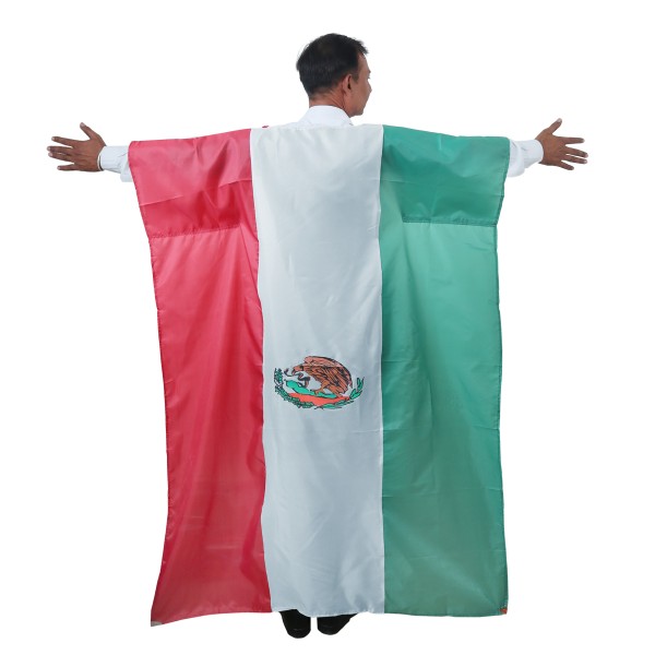 Sonia Originelli Fan Poncho "Mexiko" Mexico Umhang Flagge Fußball WM Länder Cape
