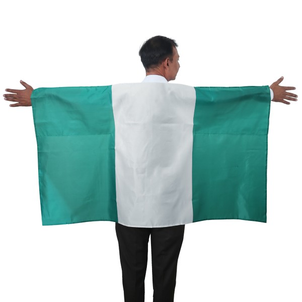 Sonia Originelli Fan Poncho "Nigerien" Nigeria Umhang Flagge Fußball WM Länder Cape