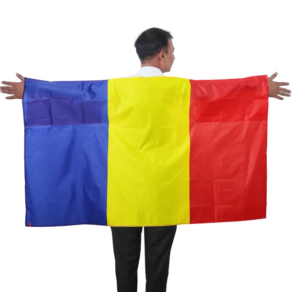 Sonia Originelli Fan Poncho "Rumänien" Romania Umhang Flagge Fußball WM Länder Cape
