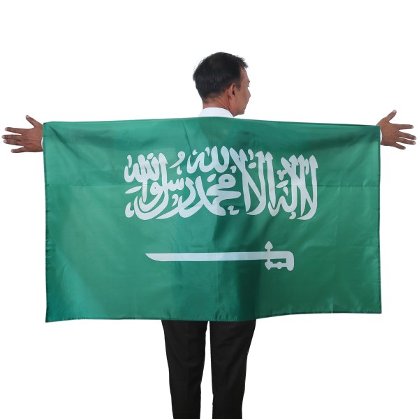 Sonia Originelli Fan Poncho "Saudi-Arabien" Saudi Arabia Umhang Flagge Fußball WM Länder Cape