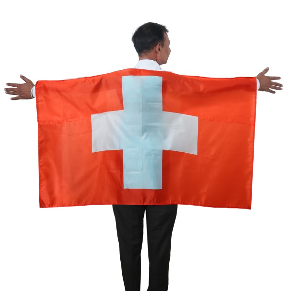 Sonia Originelli Fan Poncho "Schweiz" Switzerland Suisse Swiss Umhang Flagge Fußball WM Länder Cape