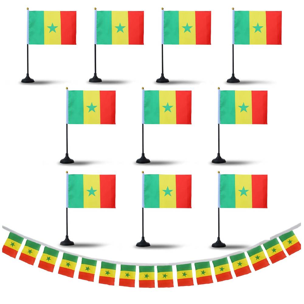 Sonia Originelli Fan Poncho "Senegal" Umhang Flagge Fußball WM Länder